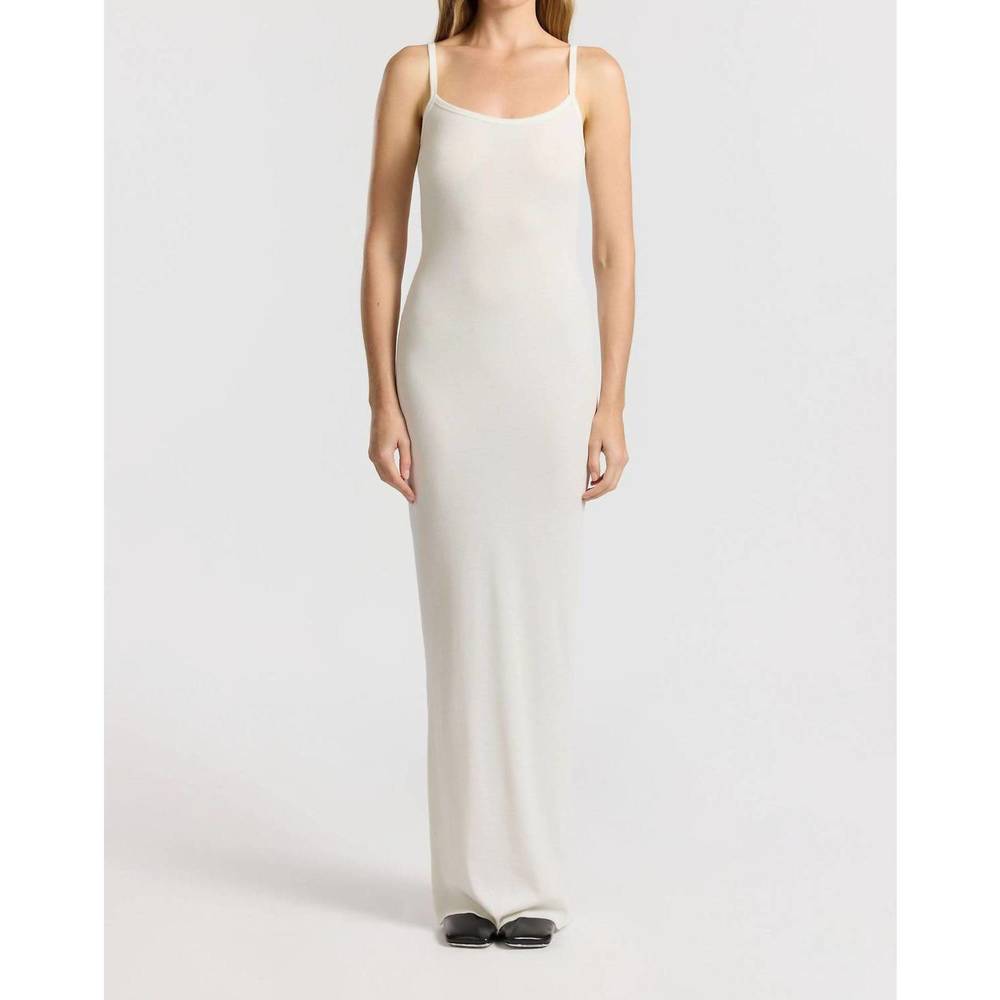 Satin Slip Maxi Dress in Ivory